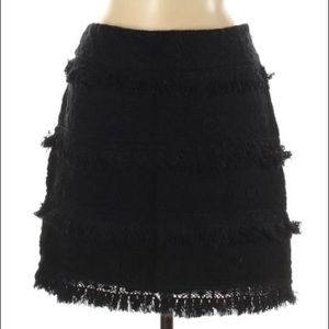 Anthropologie Eyelet and Fringe Skirt